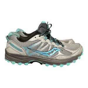 Saucony Excursion TR11 Running Shoe Gray Blue Turquoise S10392-13 Women’s Sz 9.5